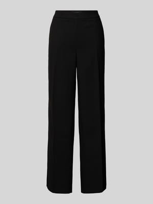 Straight fit stoffen broek met persplooien, model 'EVE' Shop The Look MANNEQUINE