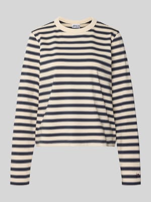 Longsleeve mit geripptem Rundhalsausschnitt Shop The Look MANNEQUINE