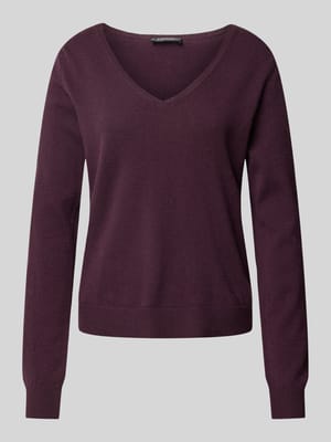 Kaschmirpullover mit abgerundetem V-Ausschnitt Shop The Look MANNEQUINE