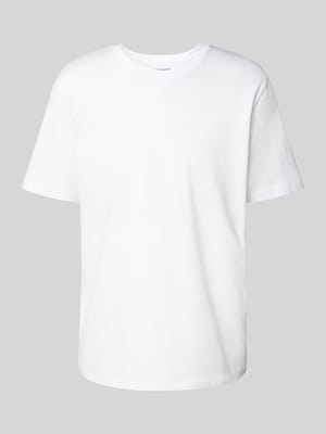 T-shirt met geribde ronde hals Shop The Look MANNEQUINE