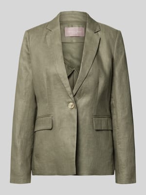 Leinenblazer aus reinen Leinen mit Reverskragen Shop The Look MANNEQUINE