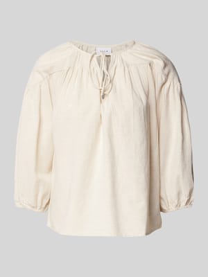 Regular Fit Bluse aus Viskose-Baumwoll-Mix mit Leinen-Anteil Modell 'PRISILLA' Shop The Look MANNEQUINE