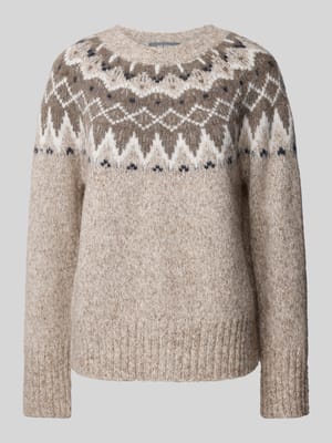 Norwegerpullover mit Rundhalsausschnitt Modell 'Sidsel' Shop The Look MANNEQUINE