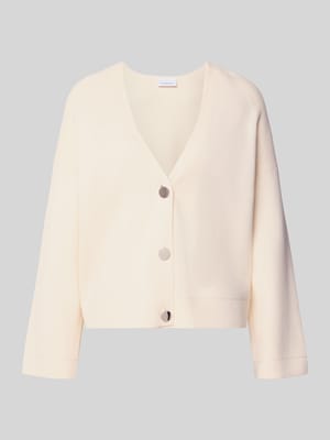 Strickjacke aus Viskose-Mix mit V-Ausschnitt Shop The Look MANNEQUINE