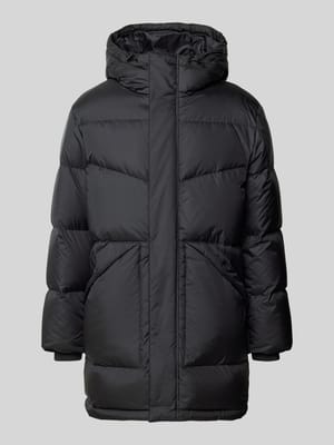 płaszcz pikowany o kroju regular fit z kapturem Shop The Look MANNEQUINE