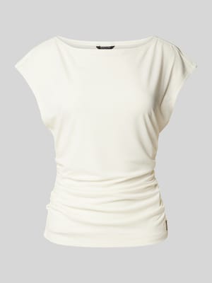 T-Shirt in unifarbenem Design Modell 'BRENDA' Shop The Look MANNEQUINE