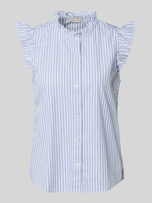 Regular Fit Bluse mit Stehkragen und Rüschen Shop The Look MANNEQUINE