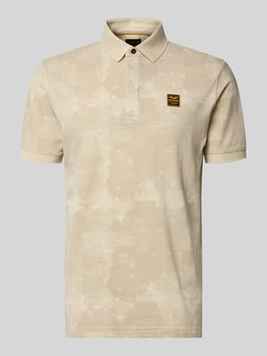 Slim Fit Poloshirt mit Label-Patch Shop The Look MANNEQUINE