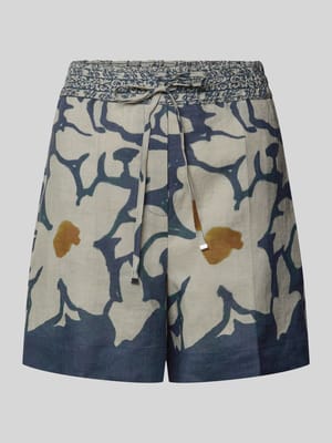 Szorty z ramii we wzór na całej powierzchni Shop The Look MANNEQUINE