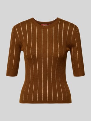 sweter o kroju slim fit z mieszanki jedwabiu i wełny model 'RAGNO' Shop The Look MANNEQUINE