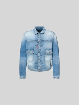 Jeansjacke mit Knopfleiste Shop The Look MANNEQUINE