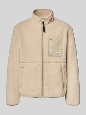 Regular Fit Teddy- / Webpelzjacke mit Brustleistentaschen Shop The Look MANNEQUINE