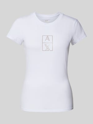 T-shirt met labeldetail Shop The Look MANNEQUINE