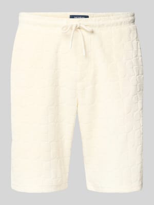 Shorts mit Strukturmuster und Eingrifftaschen Shop The Look MANNEQUINE
