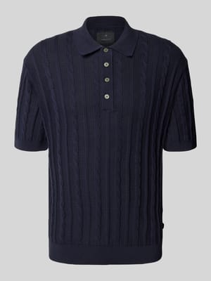 Poloshirt in Strick-Optik Modell 'MASON' Shop The Look MANNEQUINE