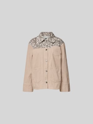 Cordjacke mit Animal-Print Shop The Look MANNEQUINE