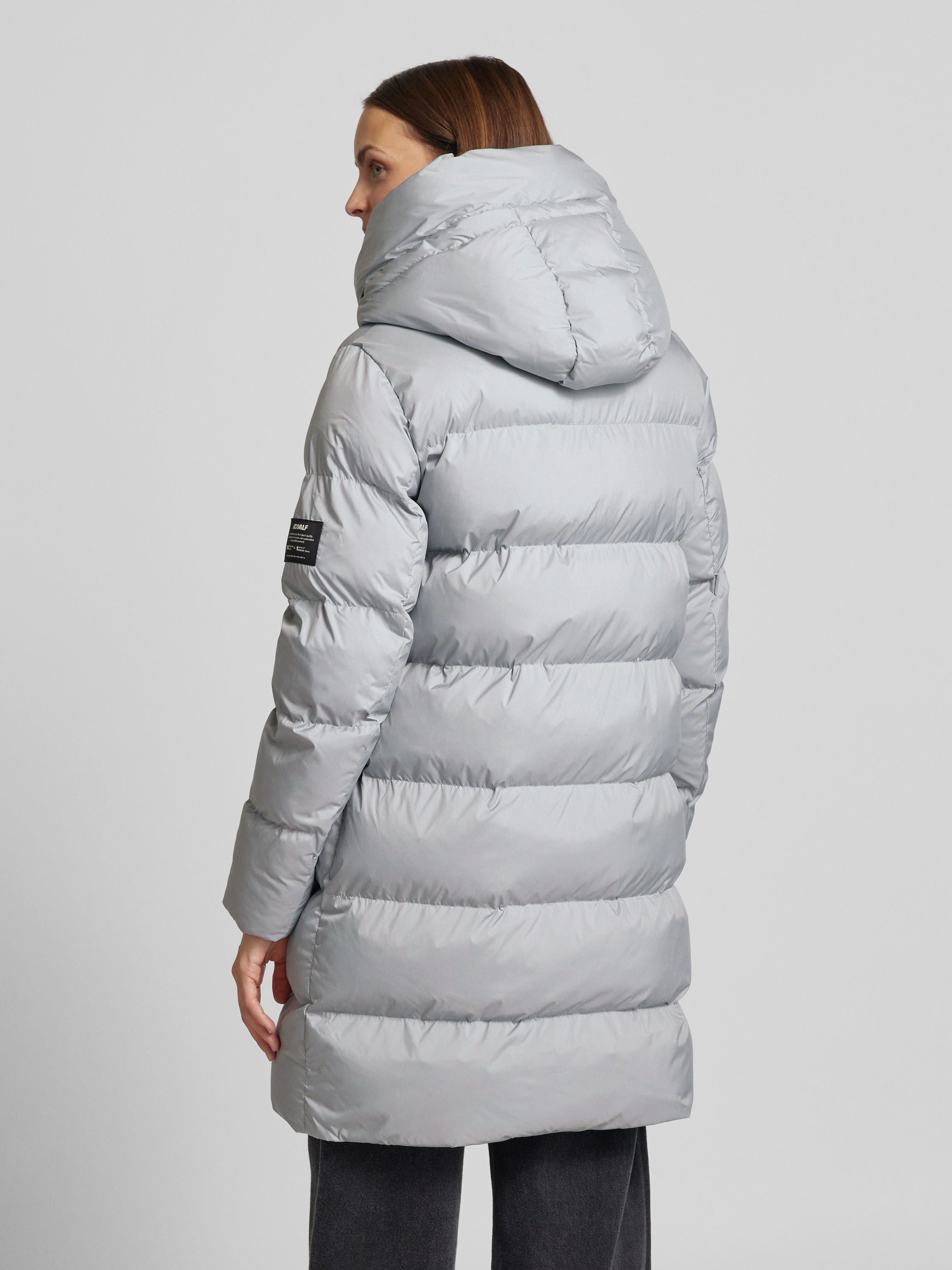 ECOALF Langer Steppmantel Mit Kapuze - Winterjacke In STORM BLUE