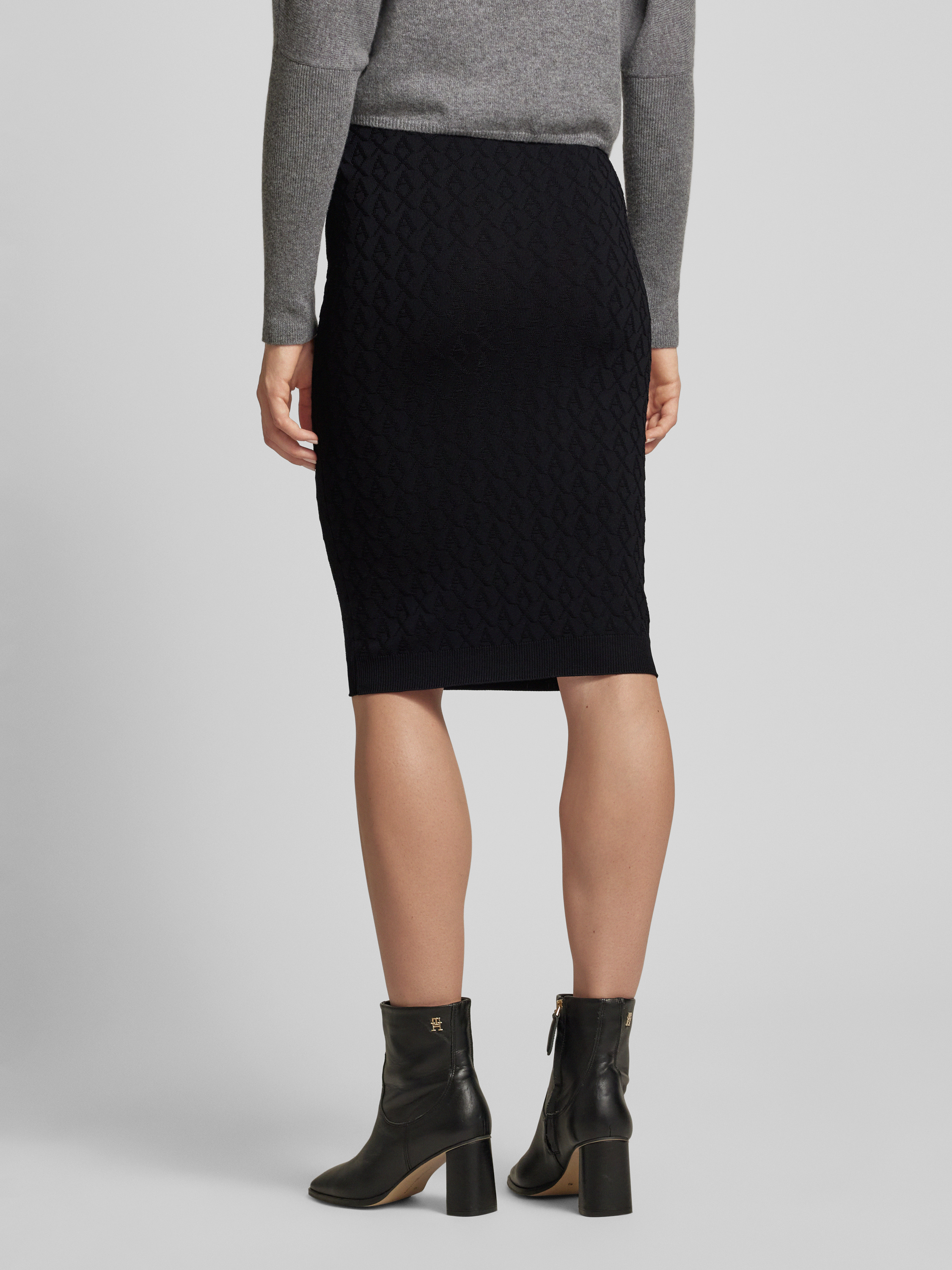 Armani Exchange Gebreide rok met elastische band in zwart online kopen ...