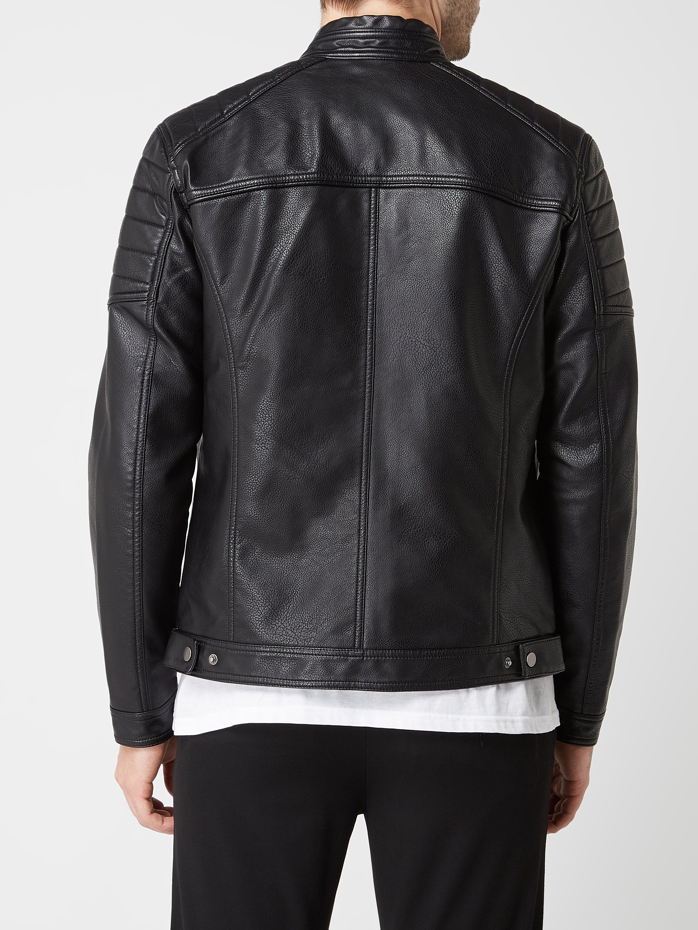 Jack & Jones Jacke in Leder-Optik Modell 'JEROCKY' (black