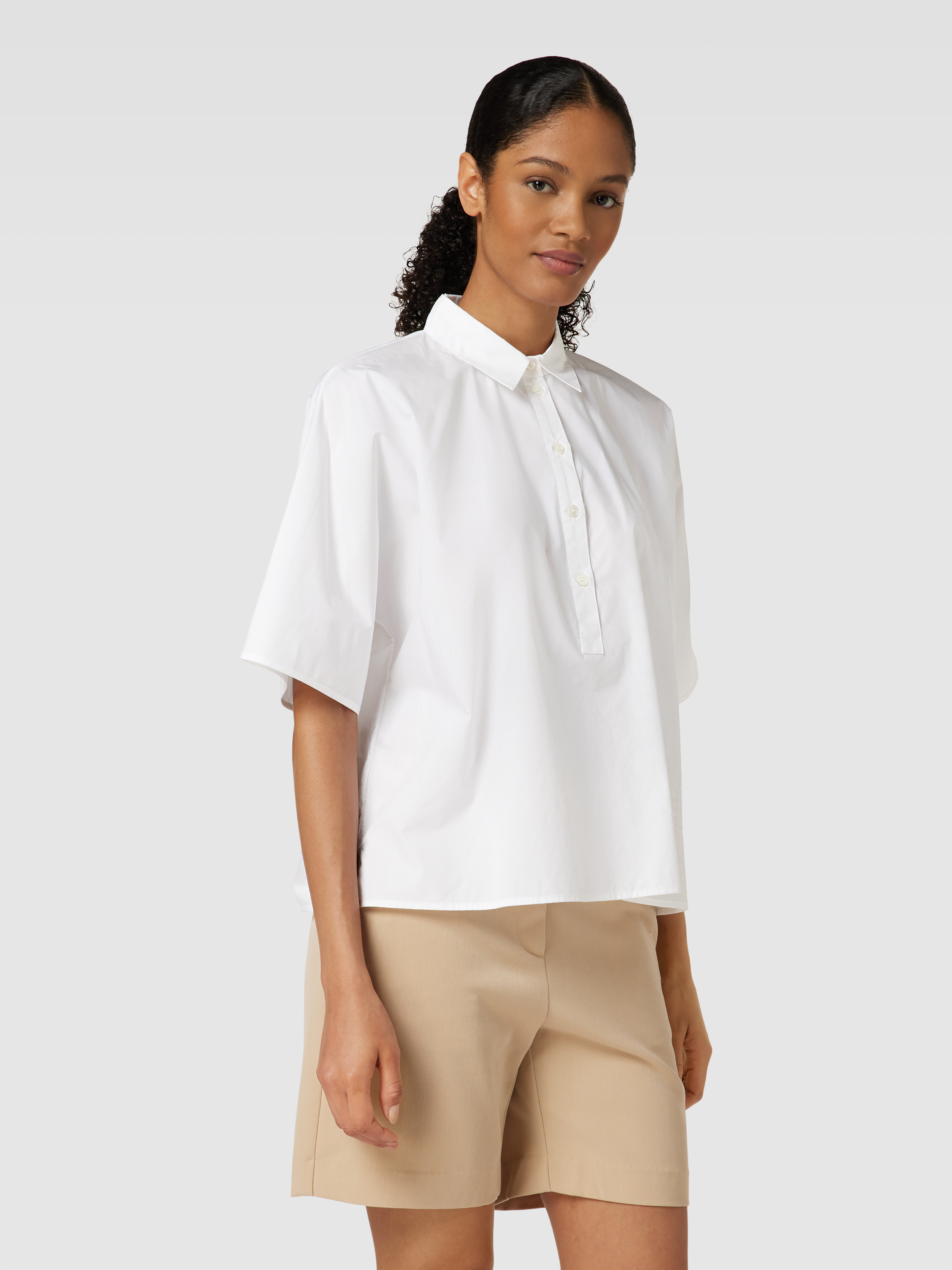MOS MOSH Blusenshirt mit kurzer Knopfleiste Modell 'LOWANA' (offwhite ...