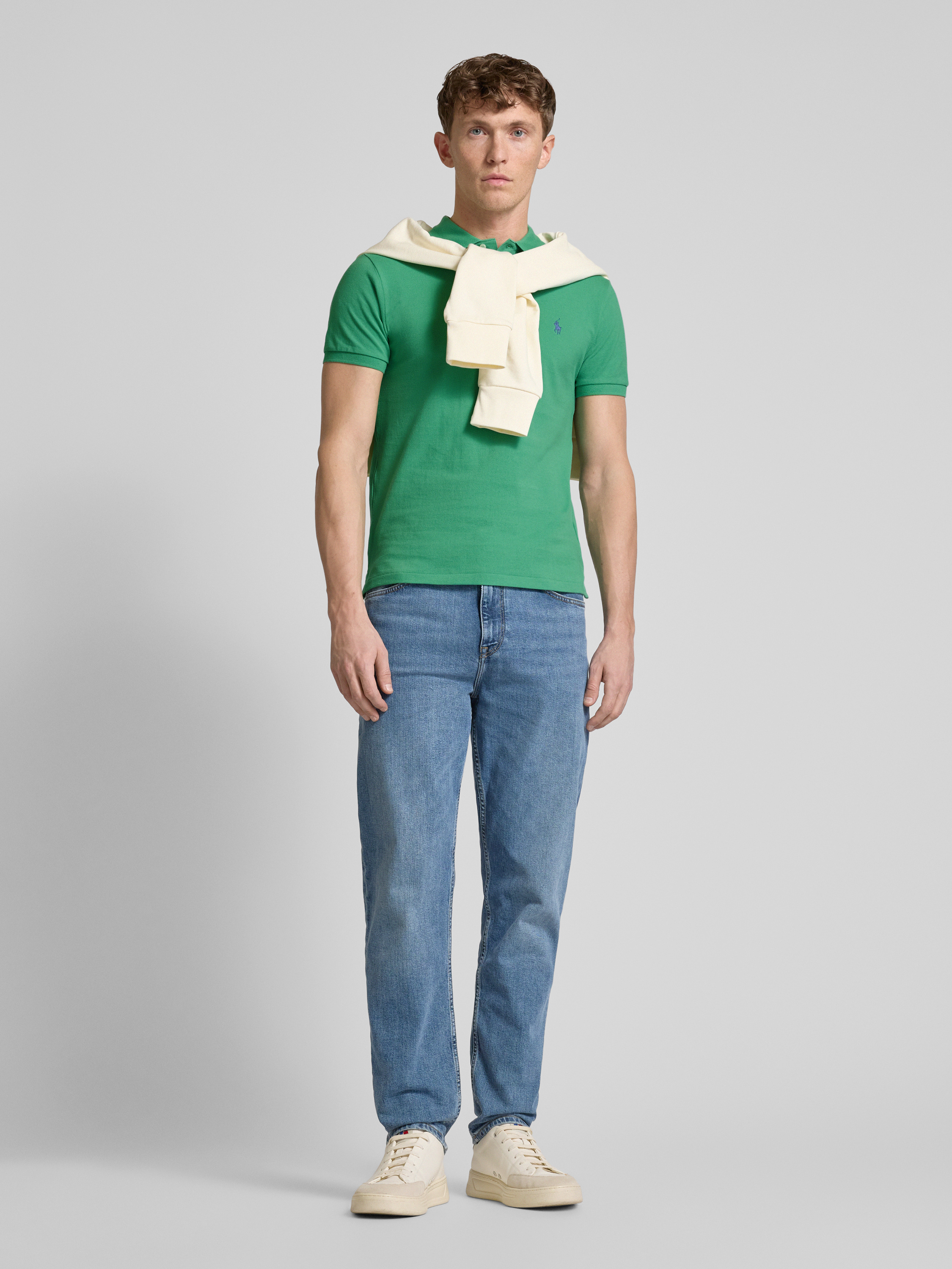 Polo Ralph Lauren Slim Fit Poloshirt mit Label-Stitching (gruen) online ...