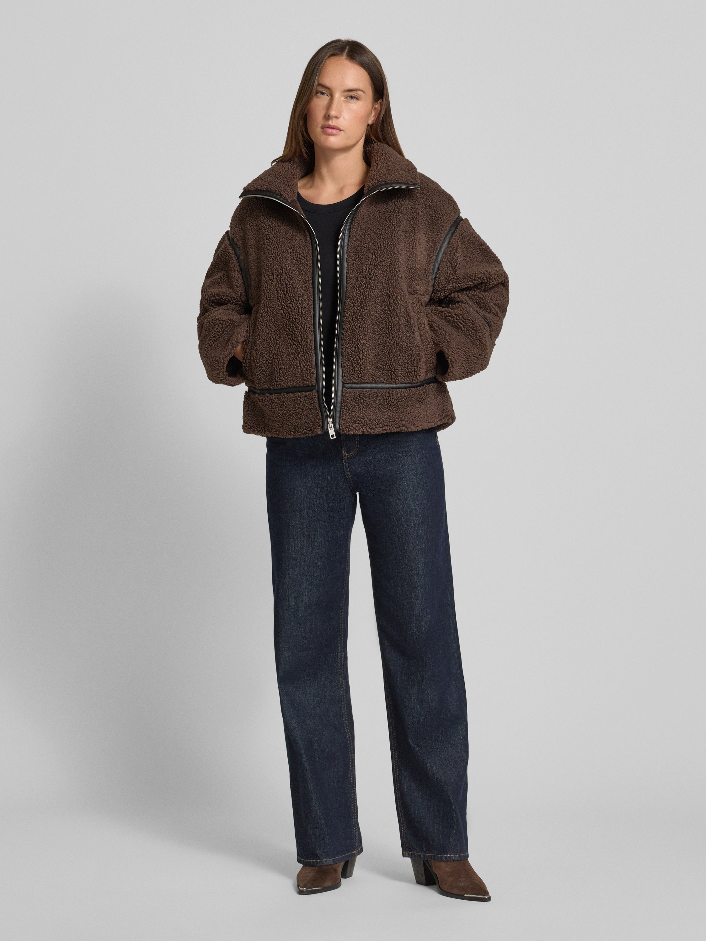 Teddyfleece jack heren fleecejack warm winter sherpa jas