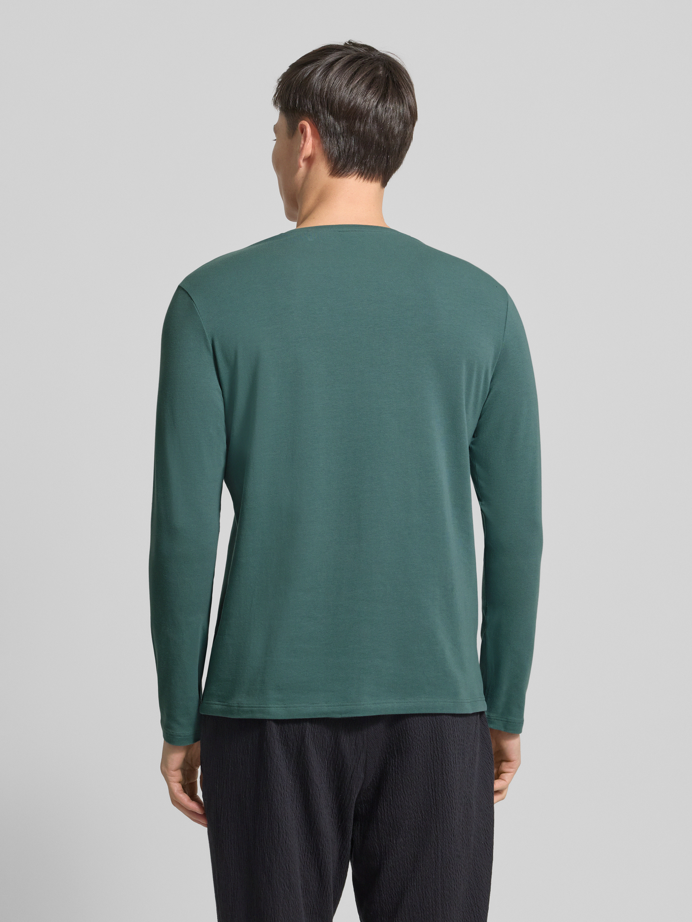 SES fijngeribbeld shirt met lange mouwen voor heren, set van 2, maat S-4XL, gemaakt van 100% katoen - ademend onderhemd voor heren, lang als ondershirt of slaapshirt, marineblauw, 4XL