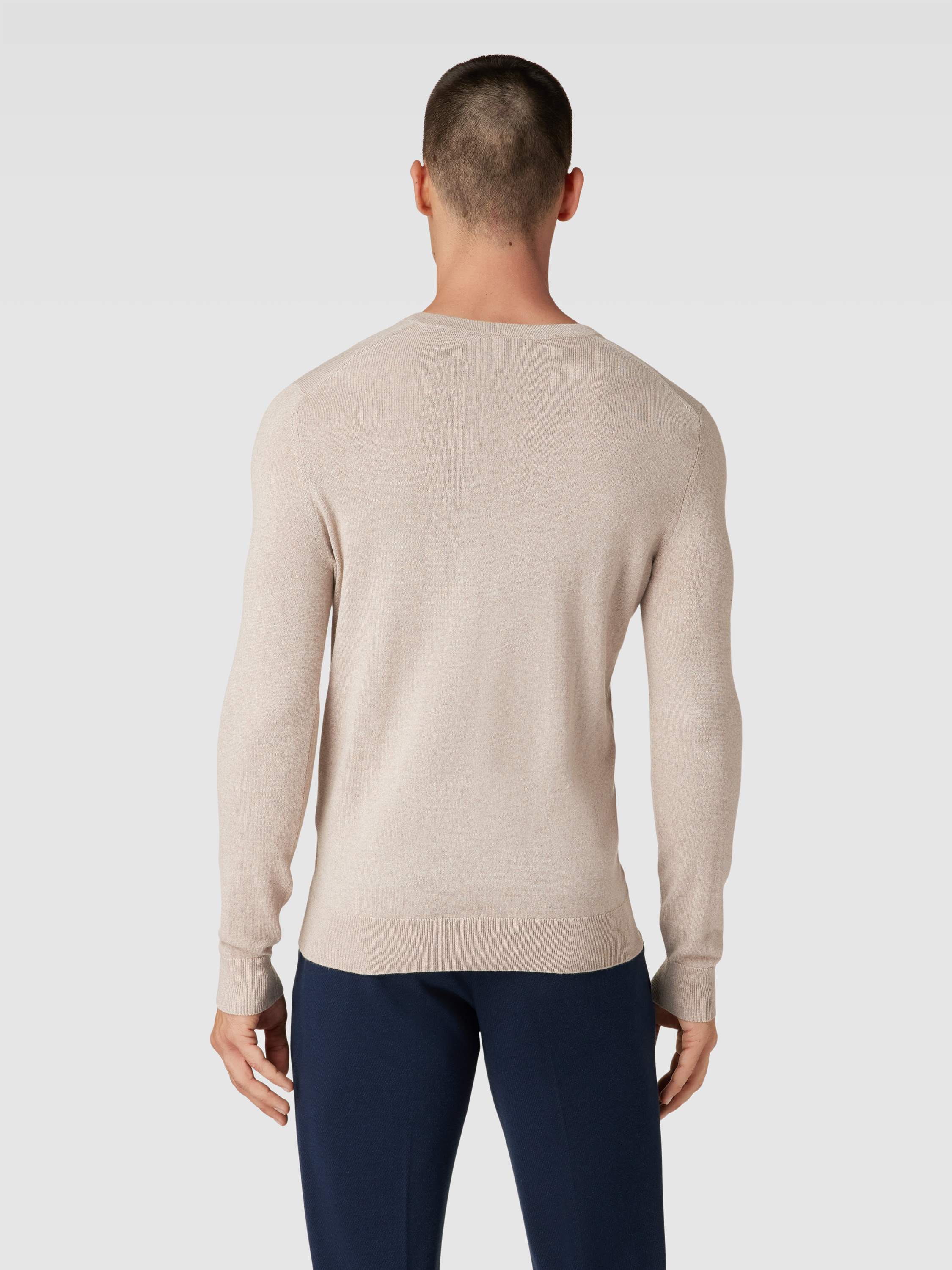 Strickpullover Cremefarbener Pullover Herren Christian Berg