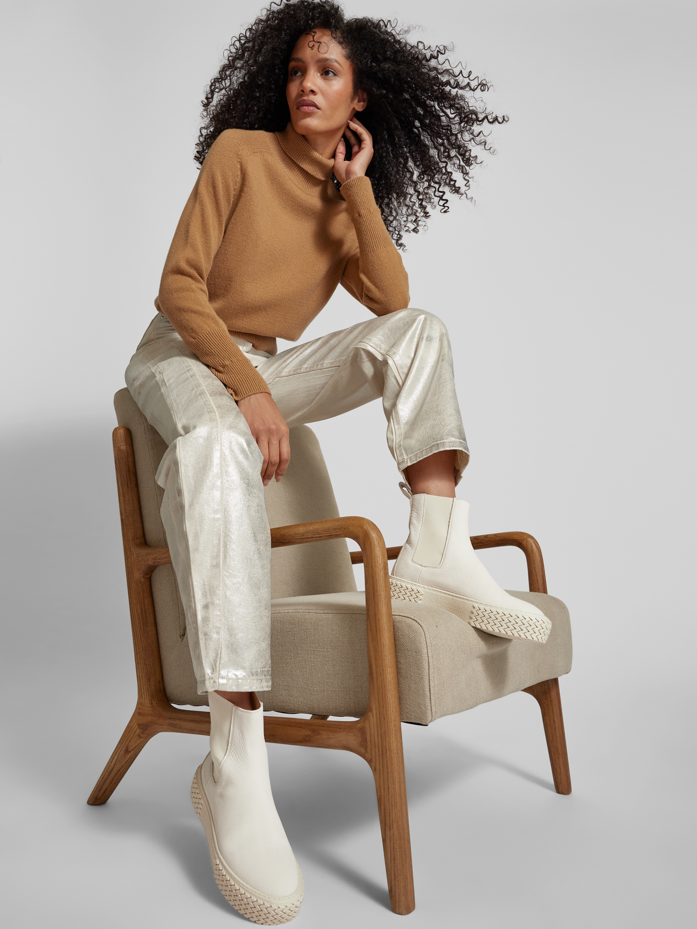 Copenhagen Chelsea Boots mit elastischem Einsatz (ecru) online