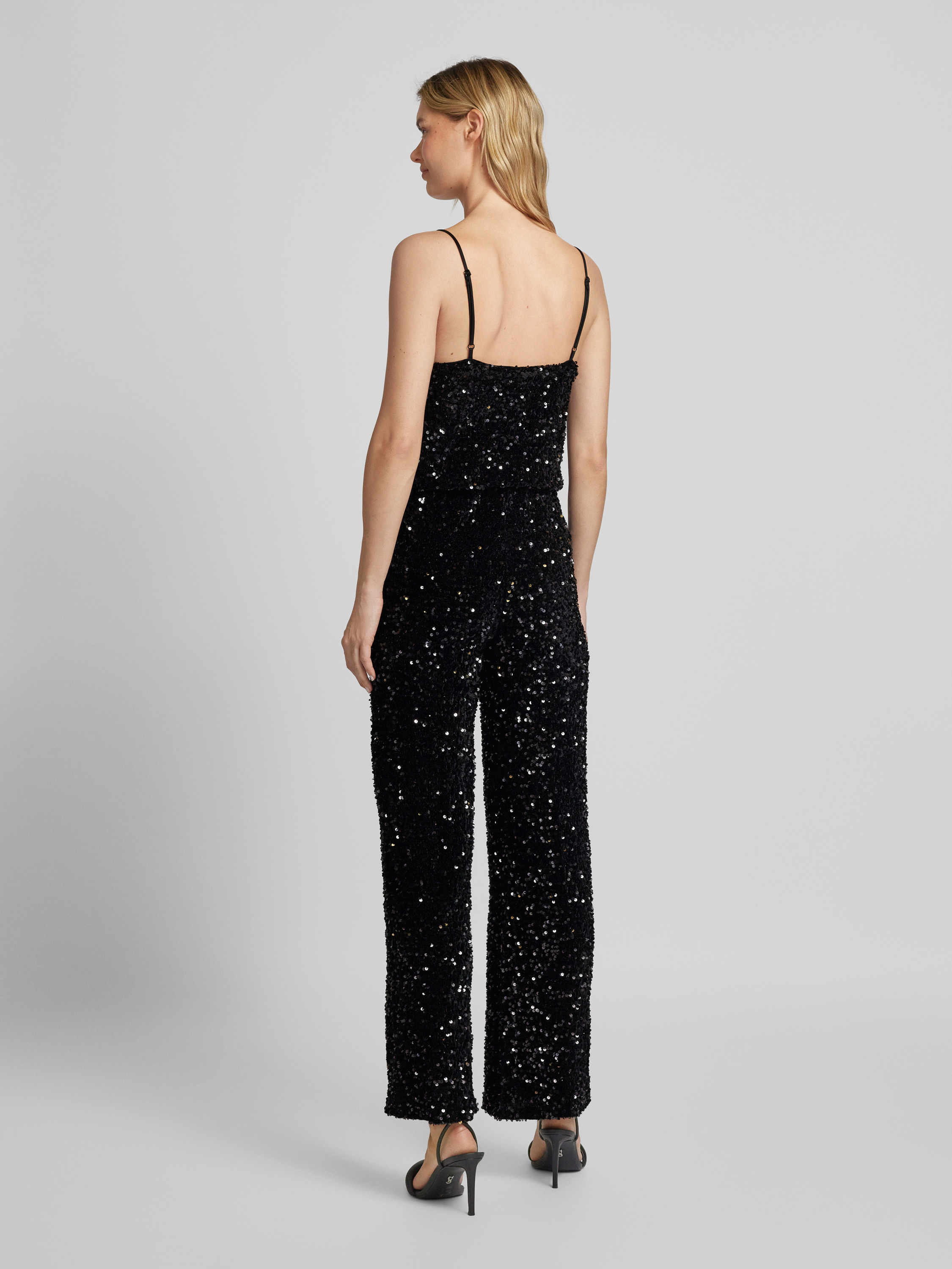 IQYU Jumpsuit voor dames, elegante glitterjumpsuit voor