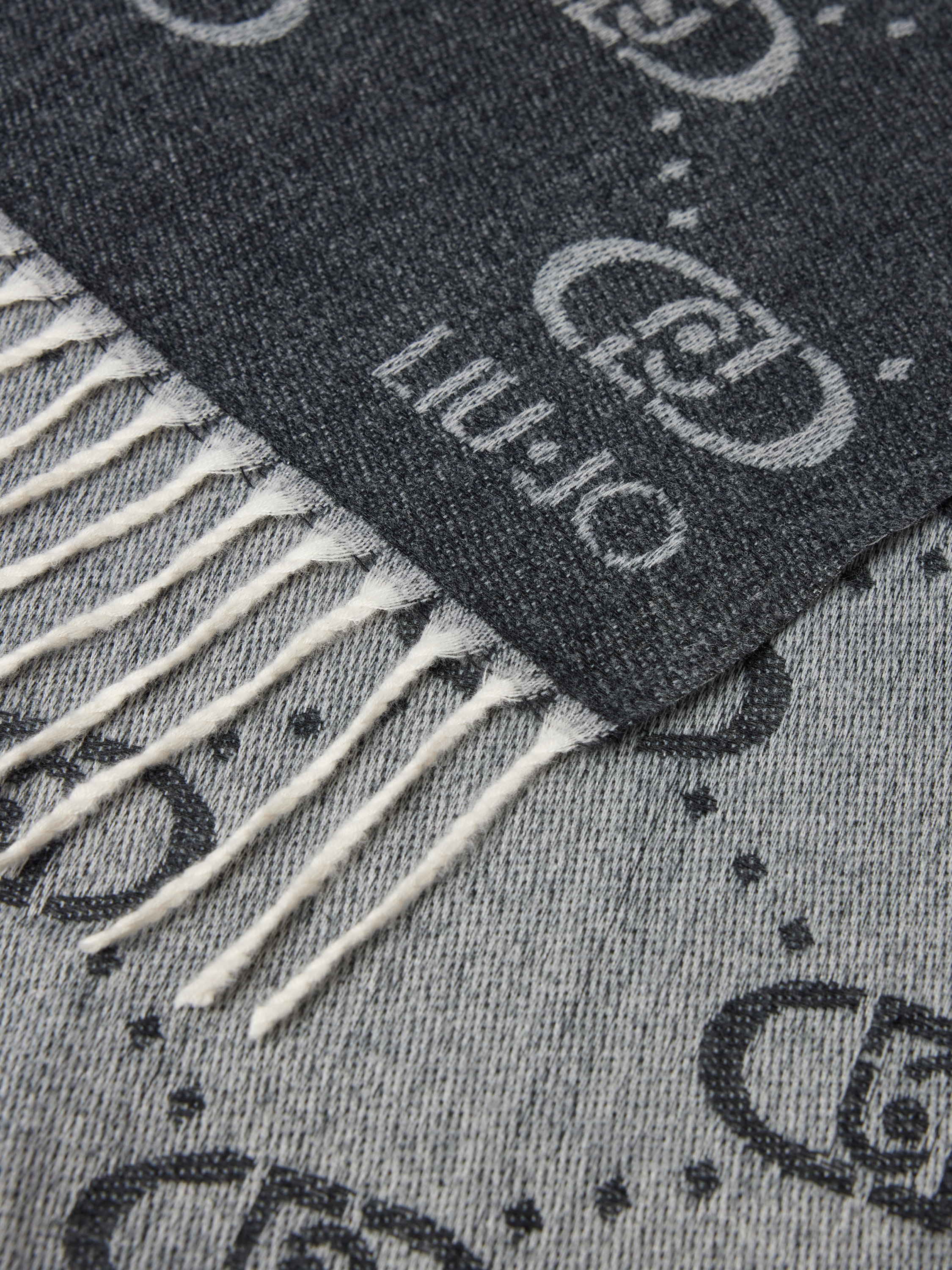 Liu Jo Stola - Elegante Damen-Stola Mit Allover-Logo & Ausgefransten Kanten