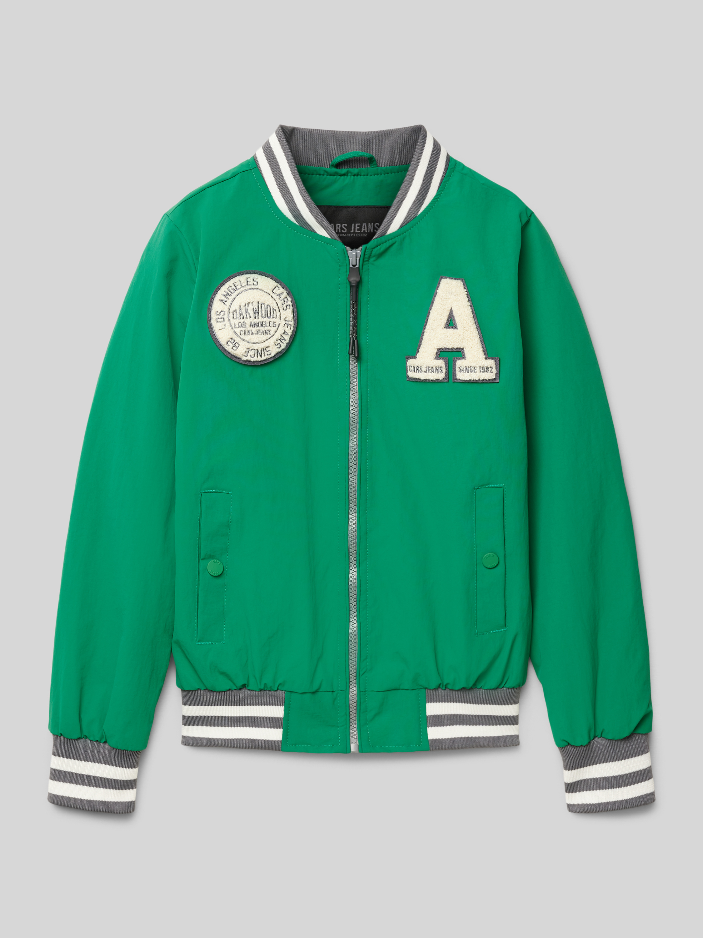 Cars Jeans Bomberjack met labeldetail, model 'Justin' in groen online ...