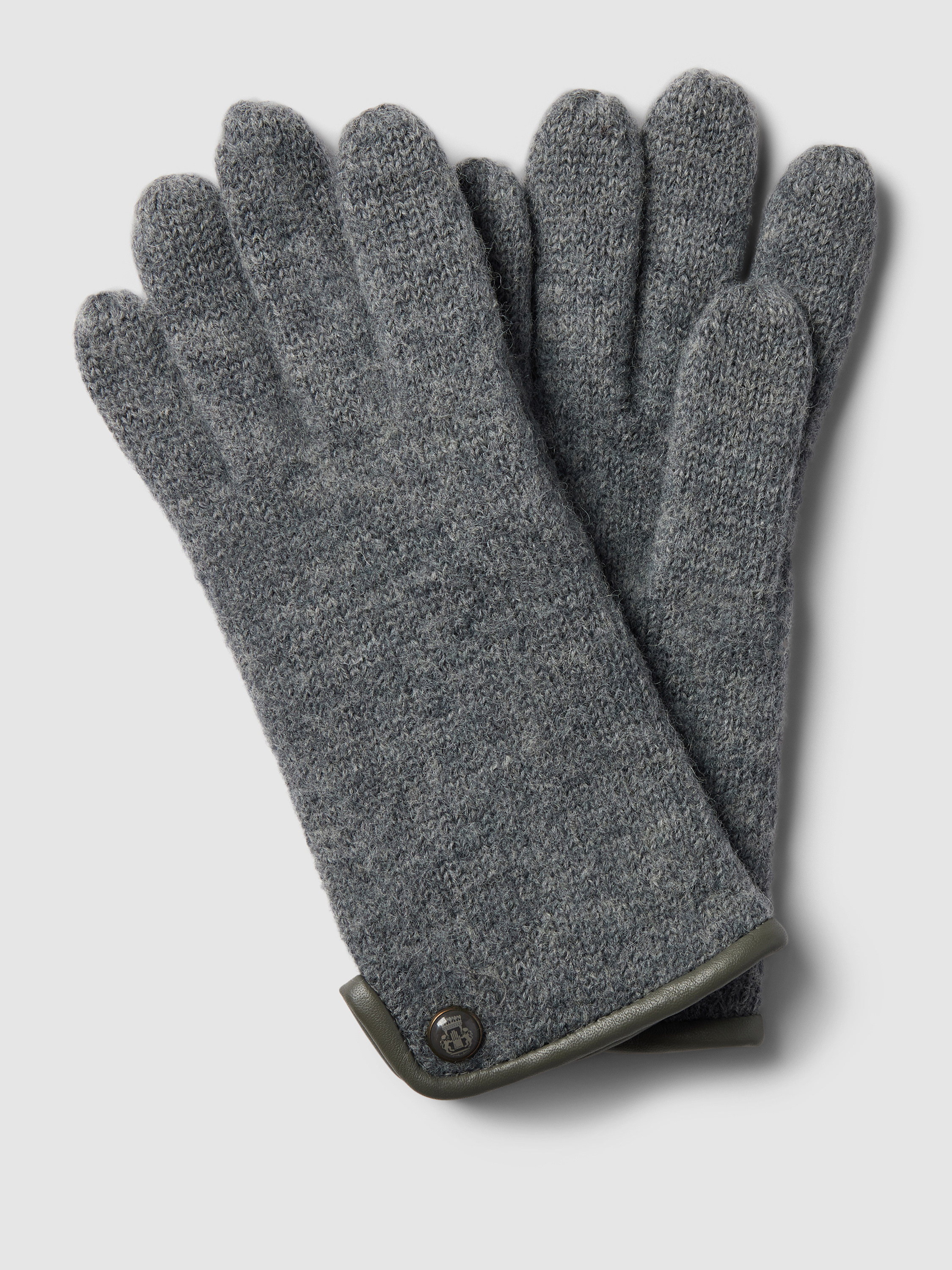 Roeckl Handschuhe aus Schurwolle Modell 'WALK' (mittelgrau melange) online  kaufen