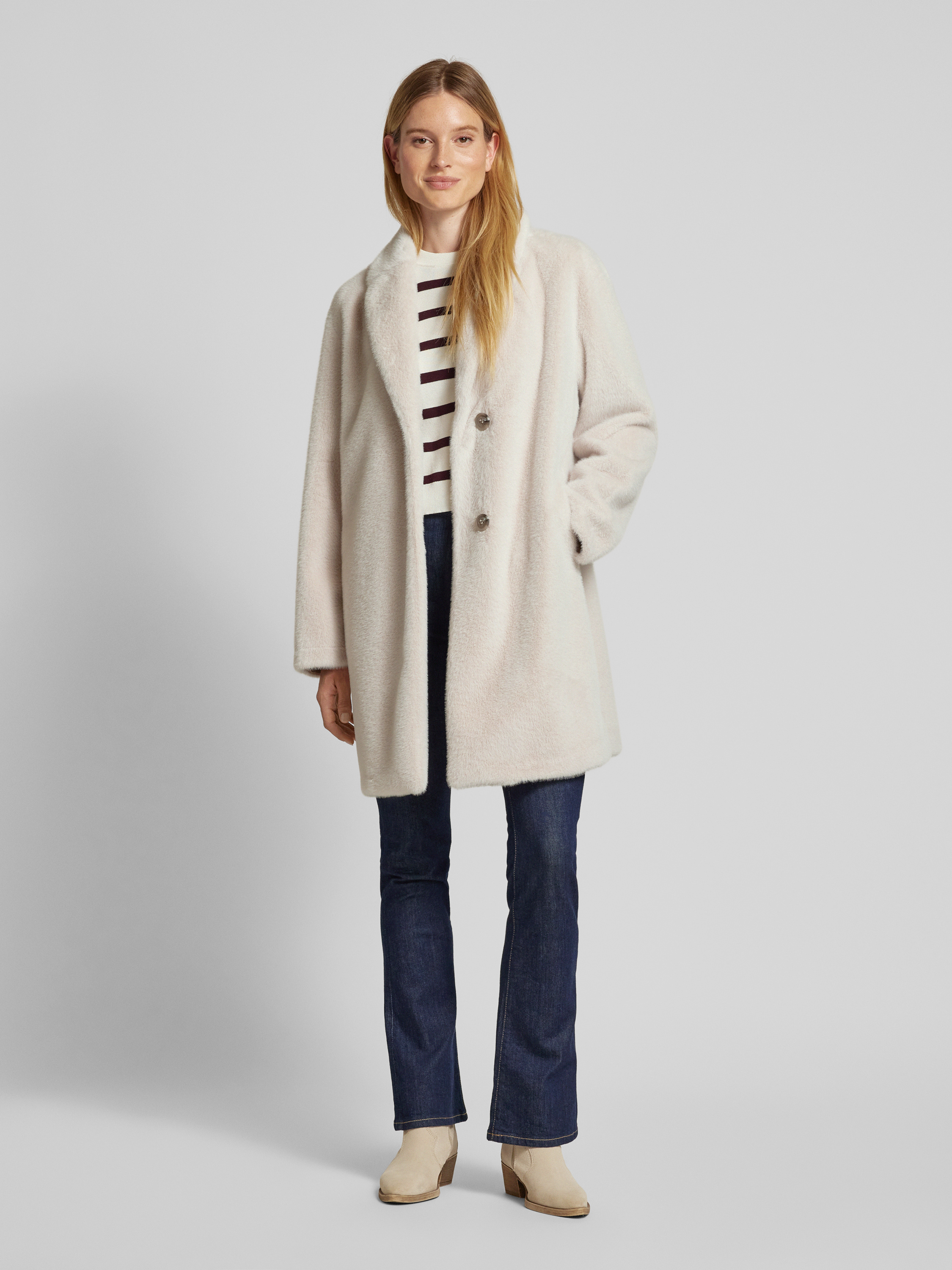 FUPODD Wollmantel Damen Rollkragen Wintermantel Lang Wolle Trenchcoat Elegant Winterjacke Warm Dufflecoat Mit Gürtel Übergangsjacke Frauen Mode Mantel Dicke Windbreaker Kaschmier Jacke Mit Taschen