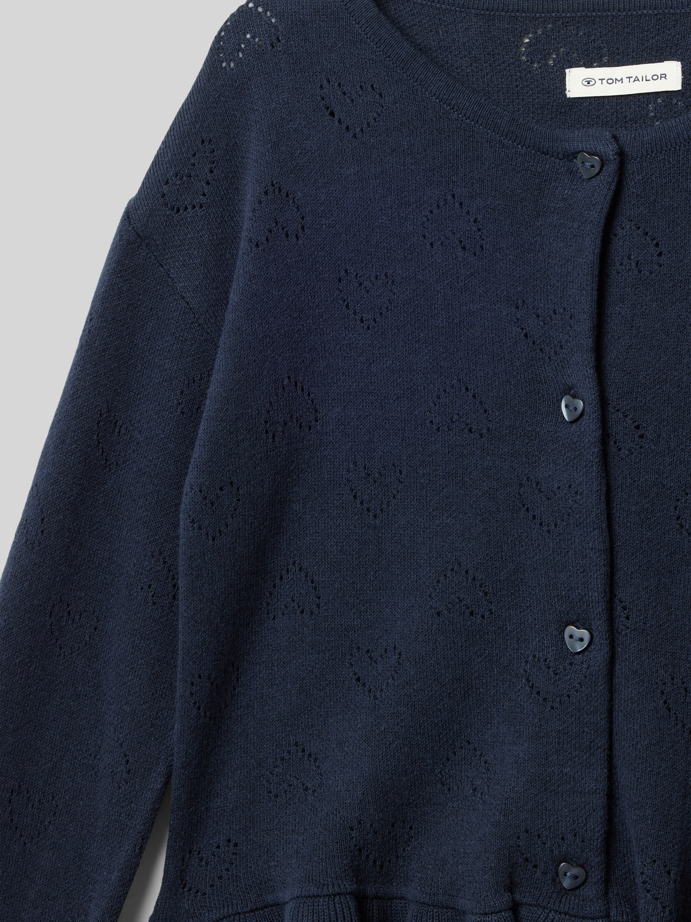 TOM TAILOR Mädchen Cardigan - Cropped Strickjacke Mit V-Ausschnitt