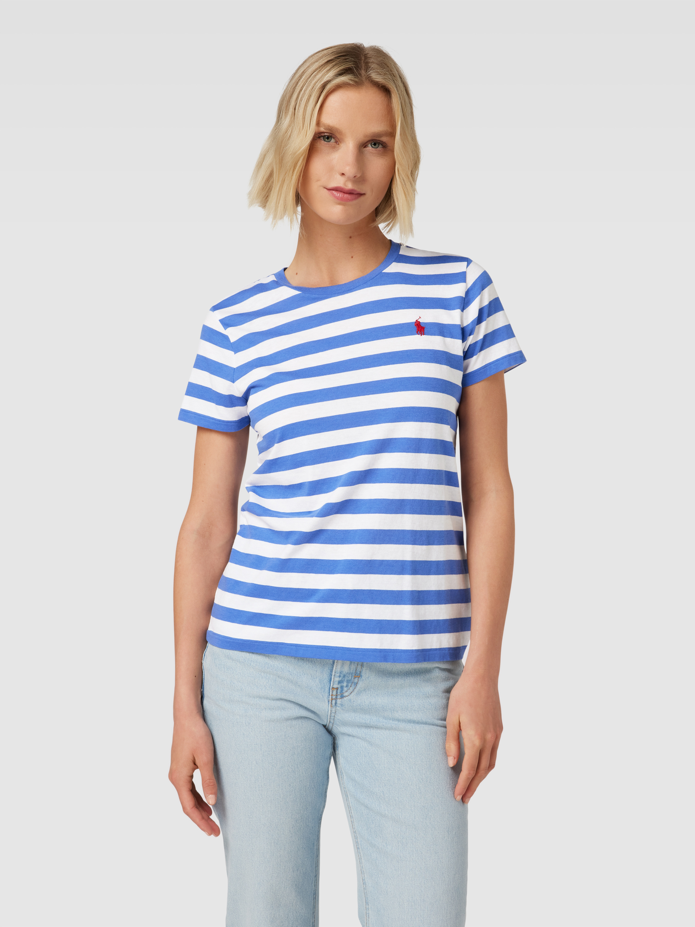 Kup online Polo Ralph Lauren T-shirt w paski (jasnoniebieski)