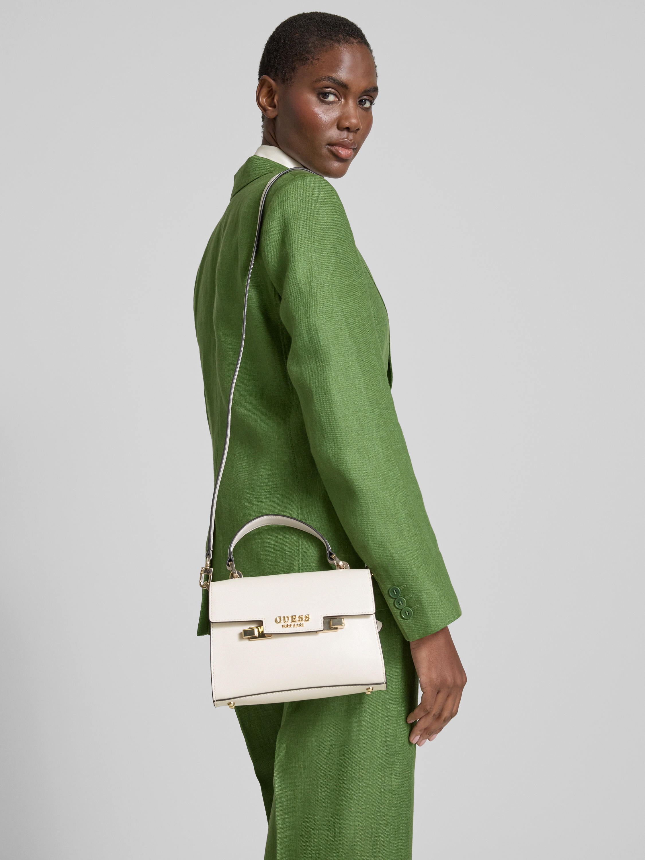 Guess Handtasche mit Label-Applikation Modell 'ECO ALDITH