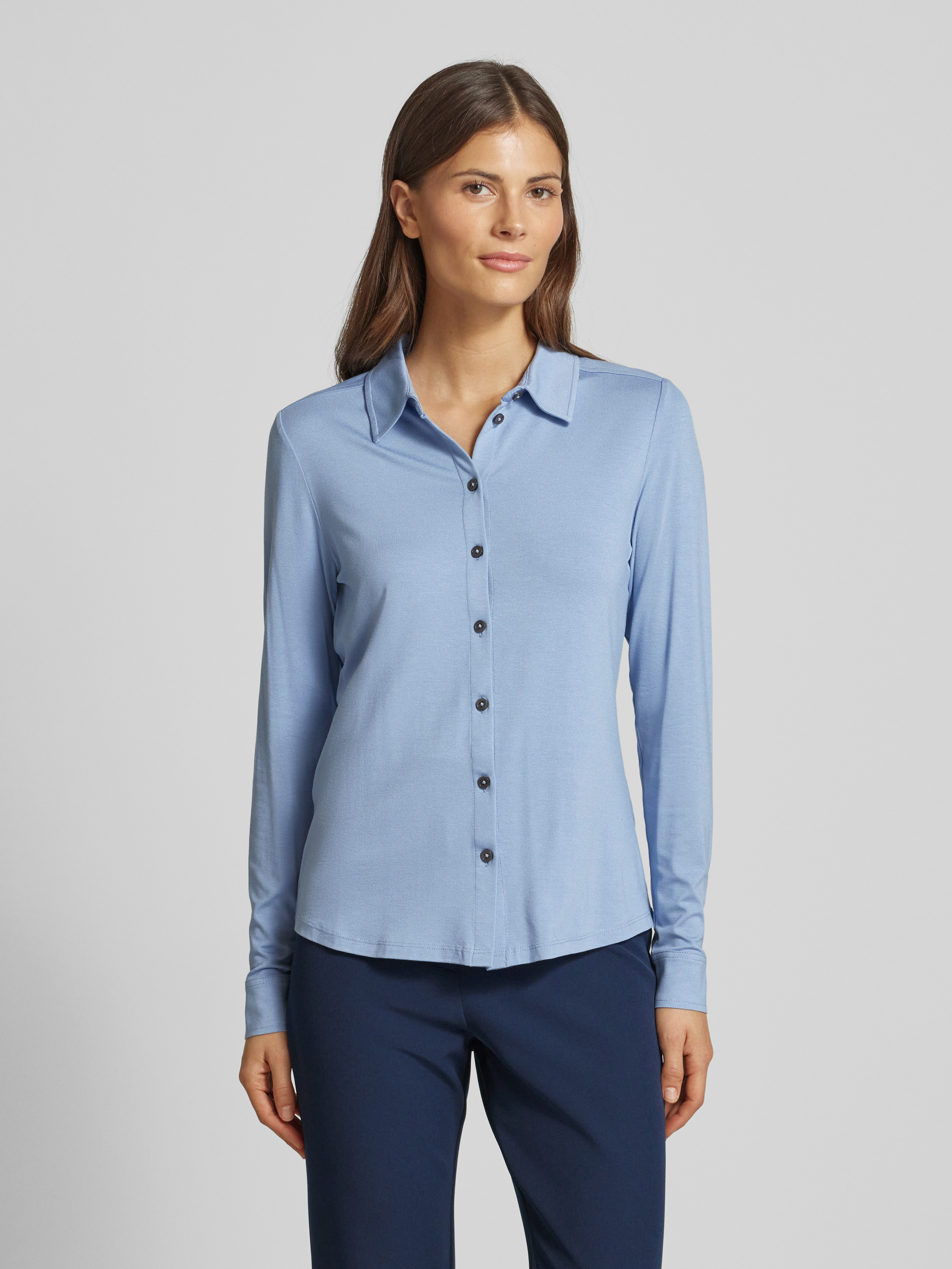Dames Blouses Lange Mouw Shirt met Riem Knoop-Down Kraag Ruitje Casual