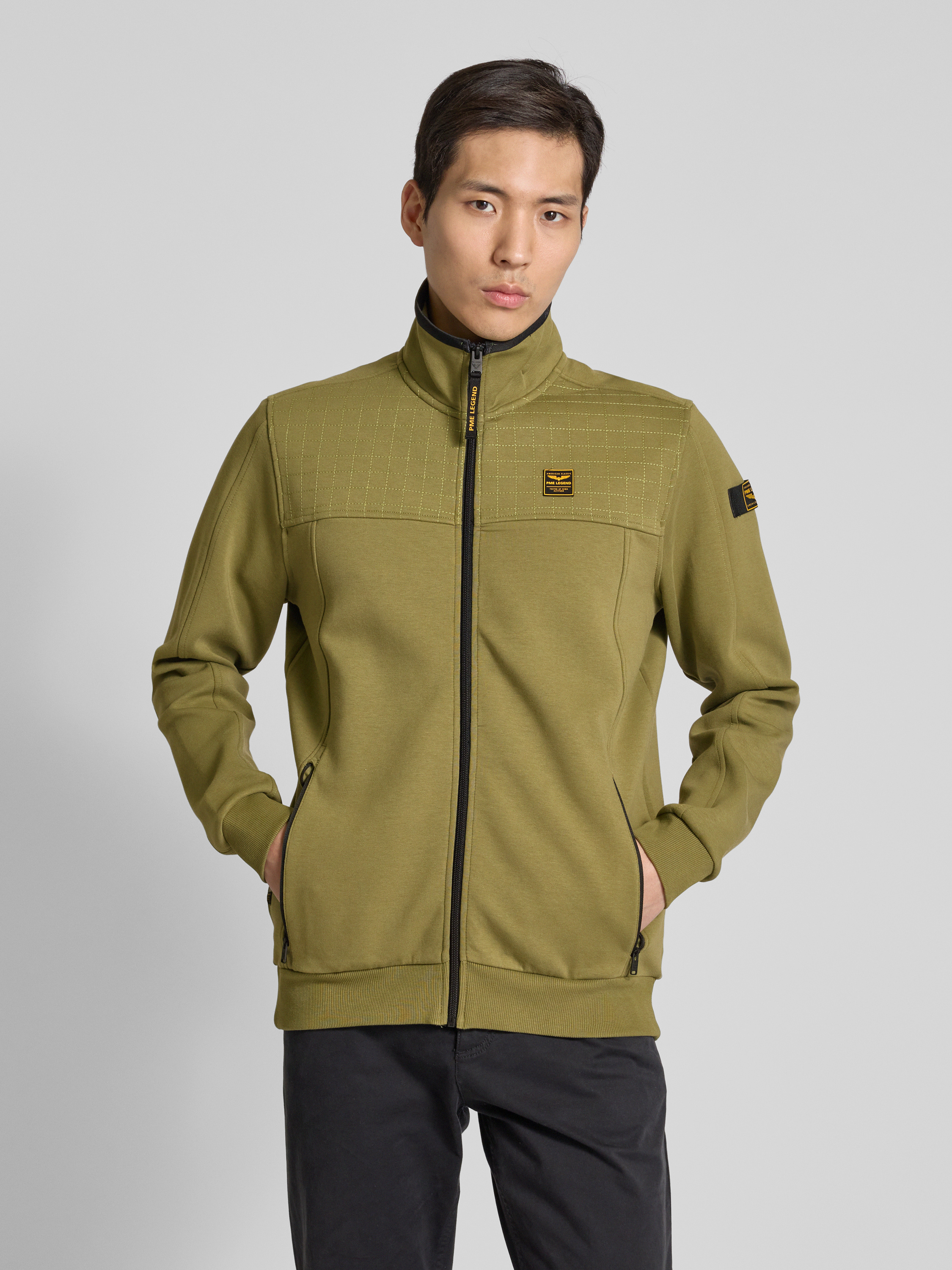 PME Legend Zip Jacket Herren - Sweatjacke Mit Spacer Look Aus Baumwolle