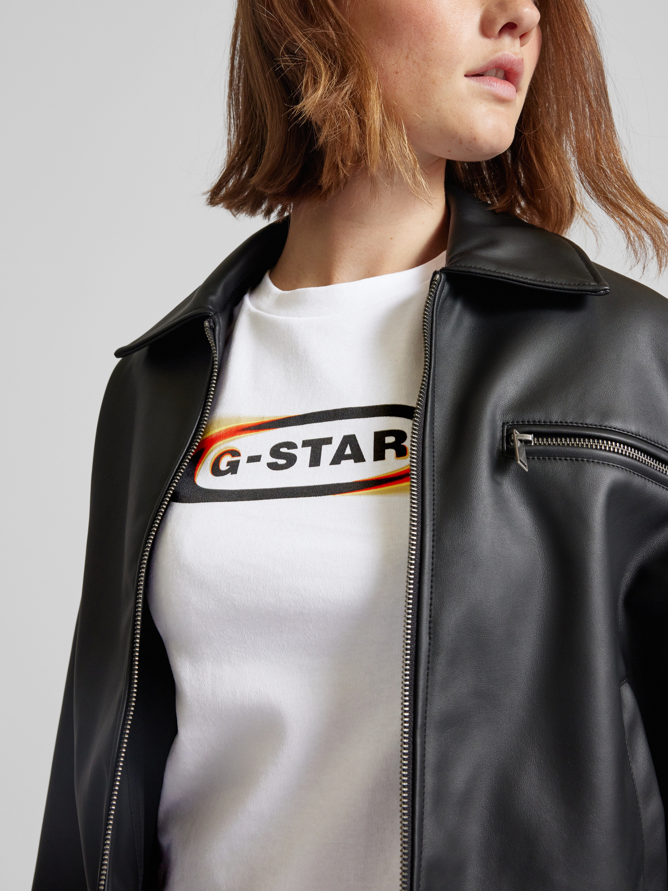 G-STAR Damen Top Mit Logo Print - Streetwear Style Im Straight Fit