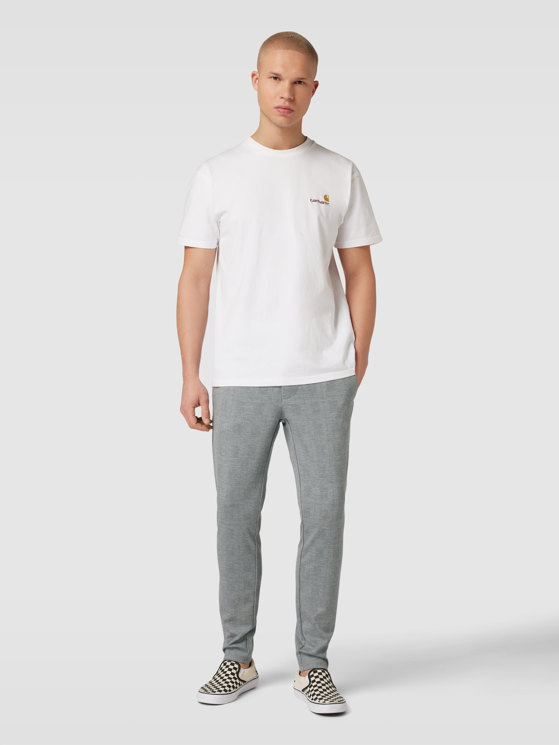 マ*！様 ALOUND DOT TAPERED NYLON PANTS Sサイズ ALOUND TWOTUCK TAPERED NYLON PANTS（白刺繍）