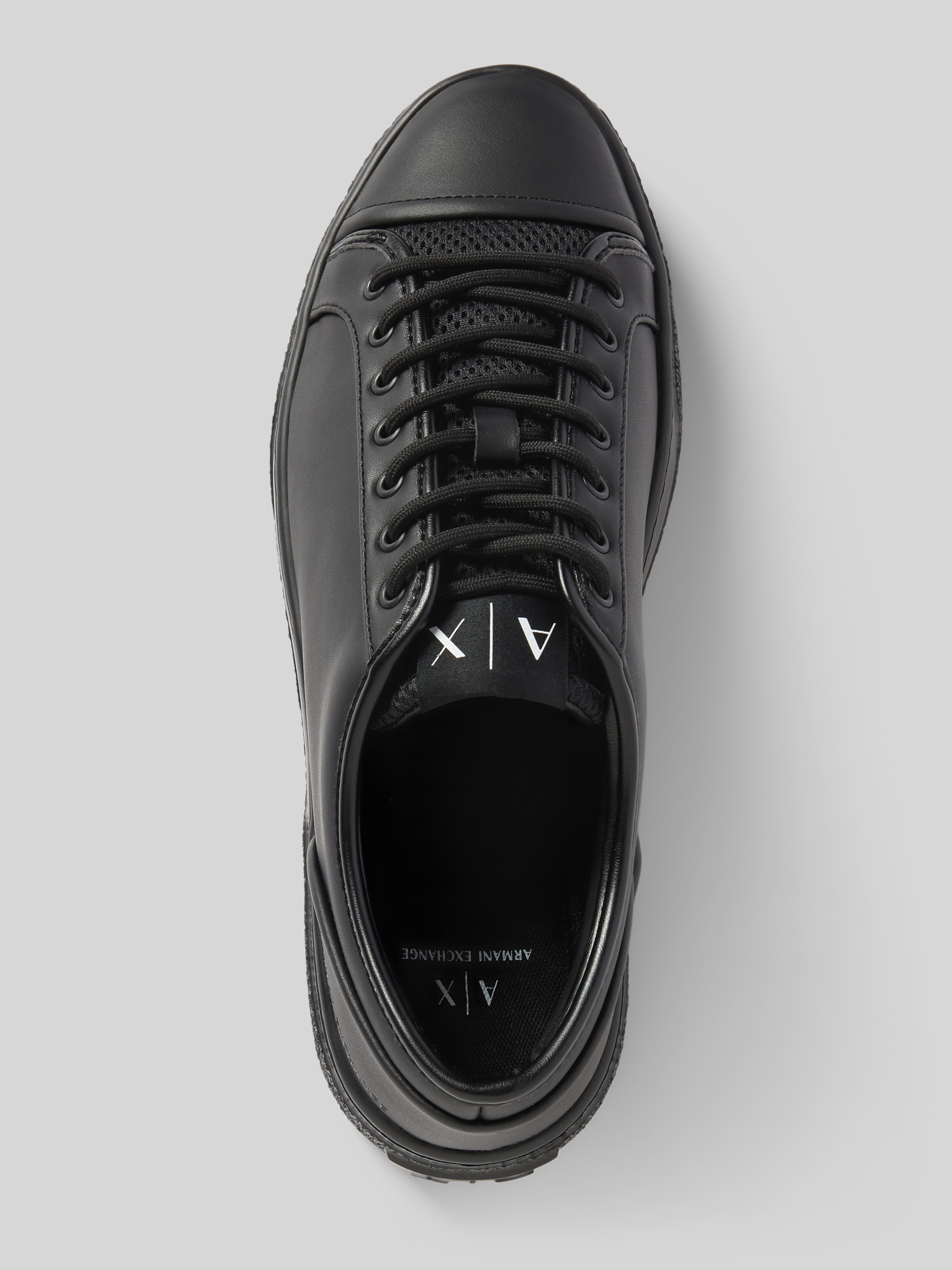 Kup online ARMANI EXCHANGE Sneakersy skórzane z podeszwą na
