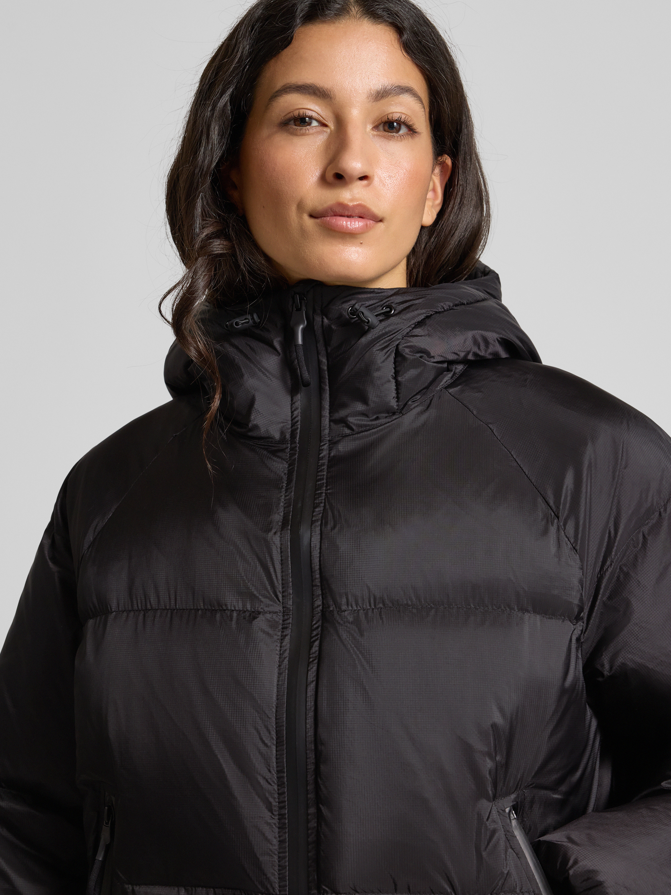 DOPPELGANGER　BLACKQUEEN Długa czarna kurtka z przeszyciami