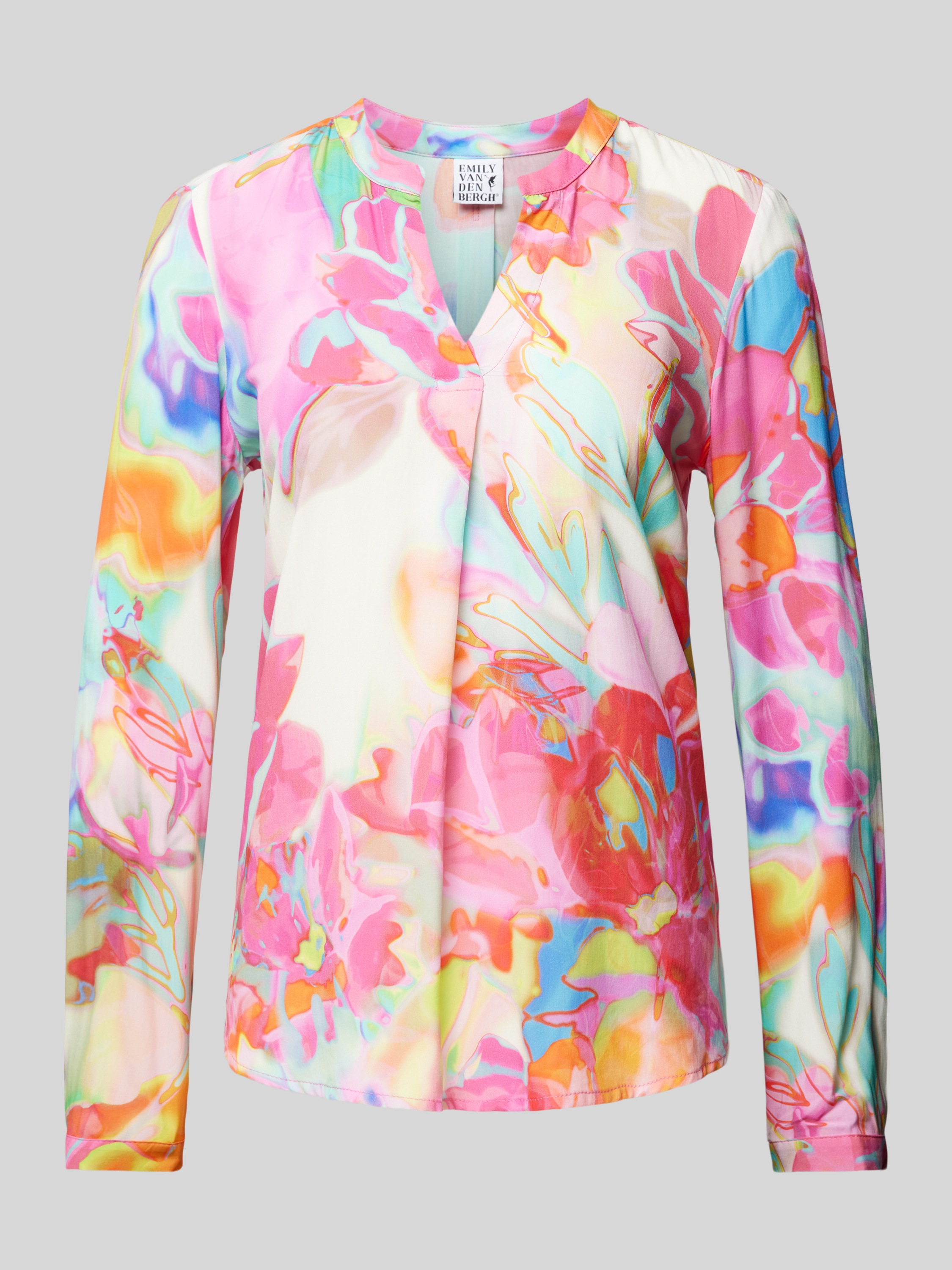 Emily Van den Bergh Bluse mit floralem Muster Modell 'Multi Aquarell ...