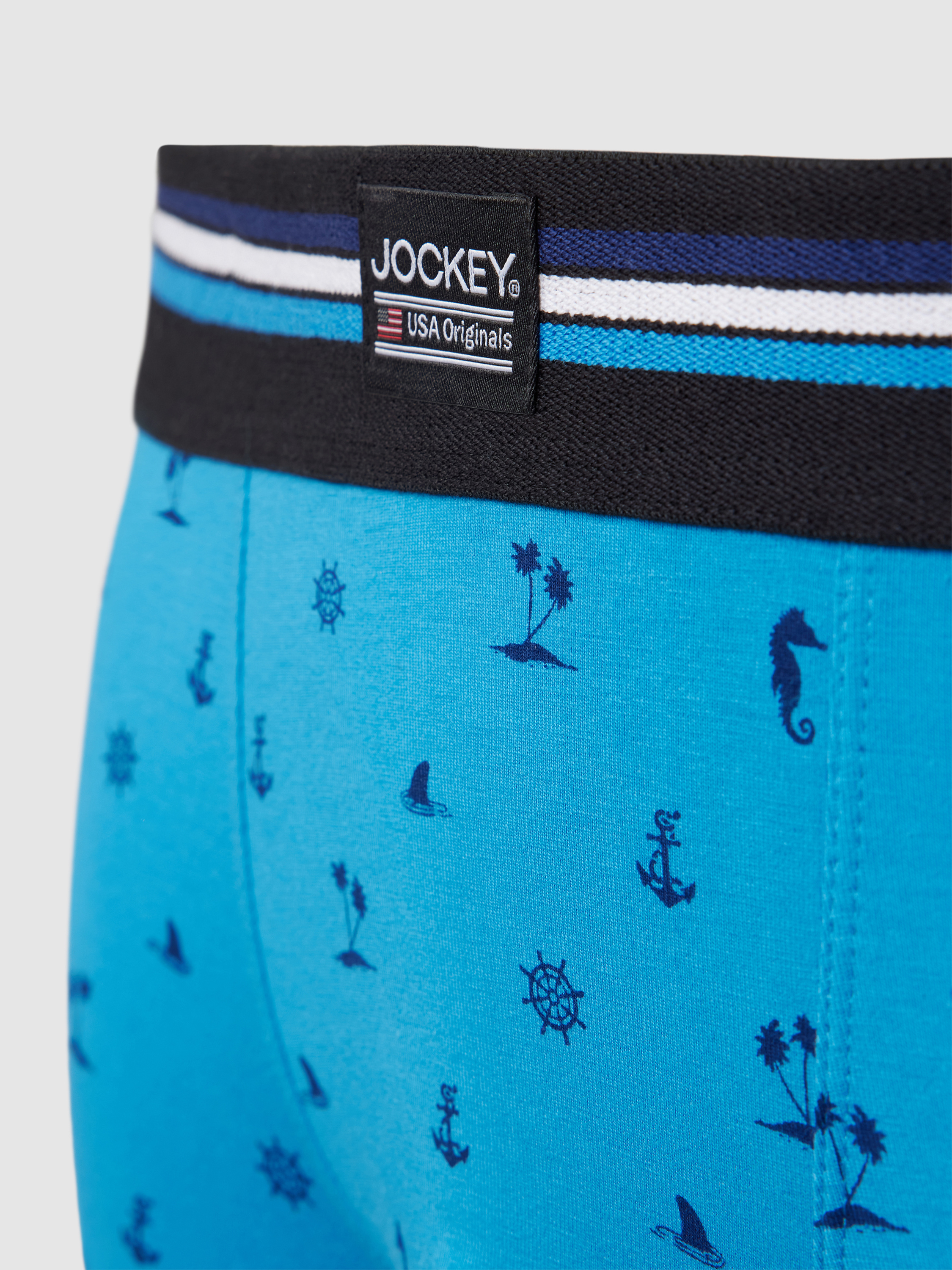 Jockey Boxershort met labelpatch in een set van 3 stuks in blauw online