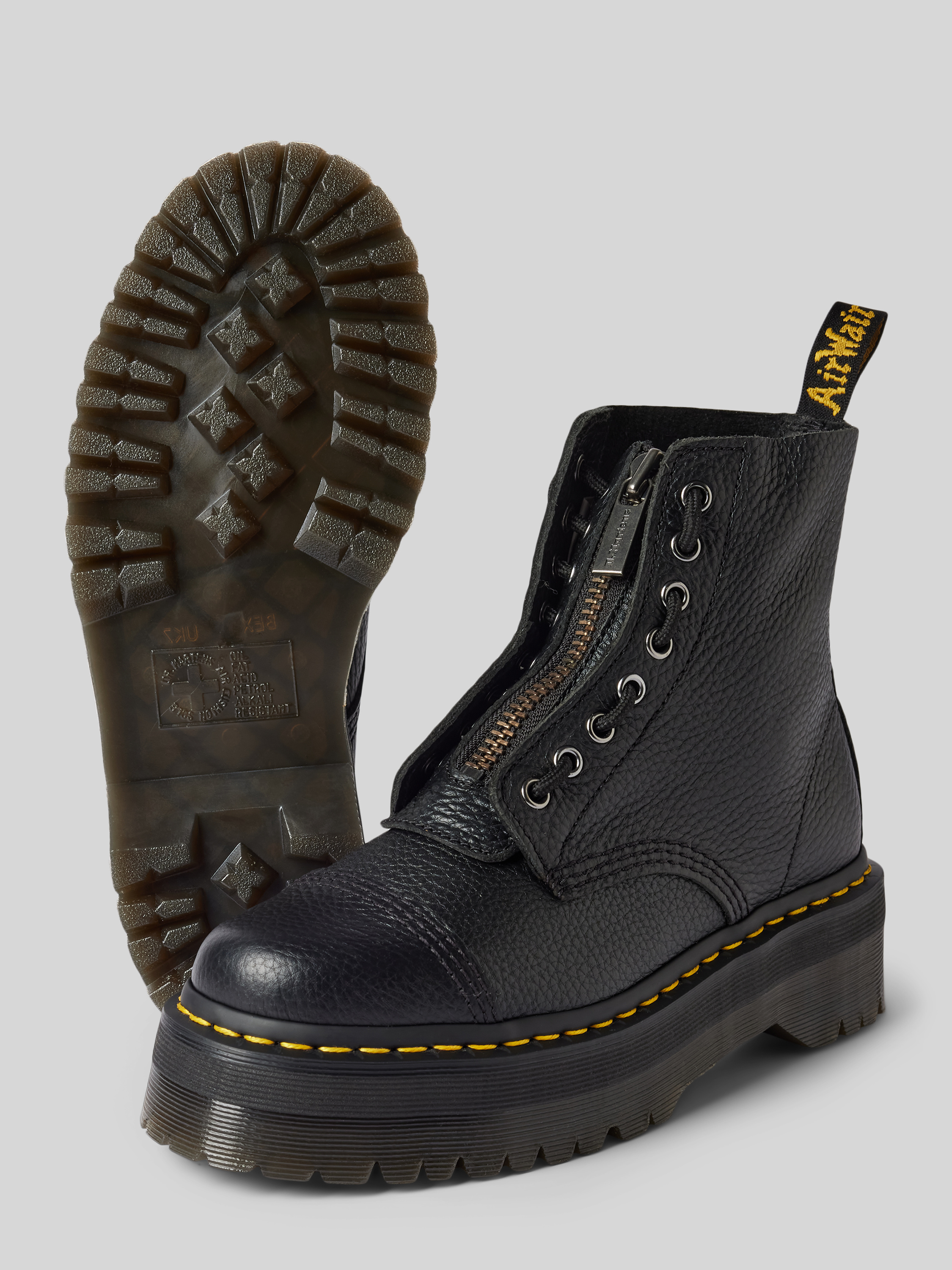 Schuhe Doc Martens Innensohle Martens Lederboots Mit Plateausohle