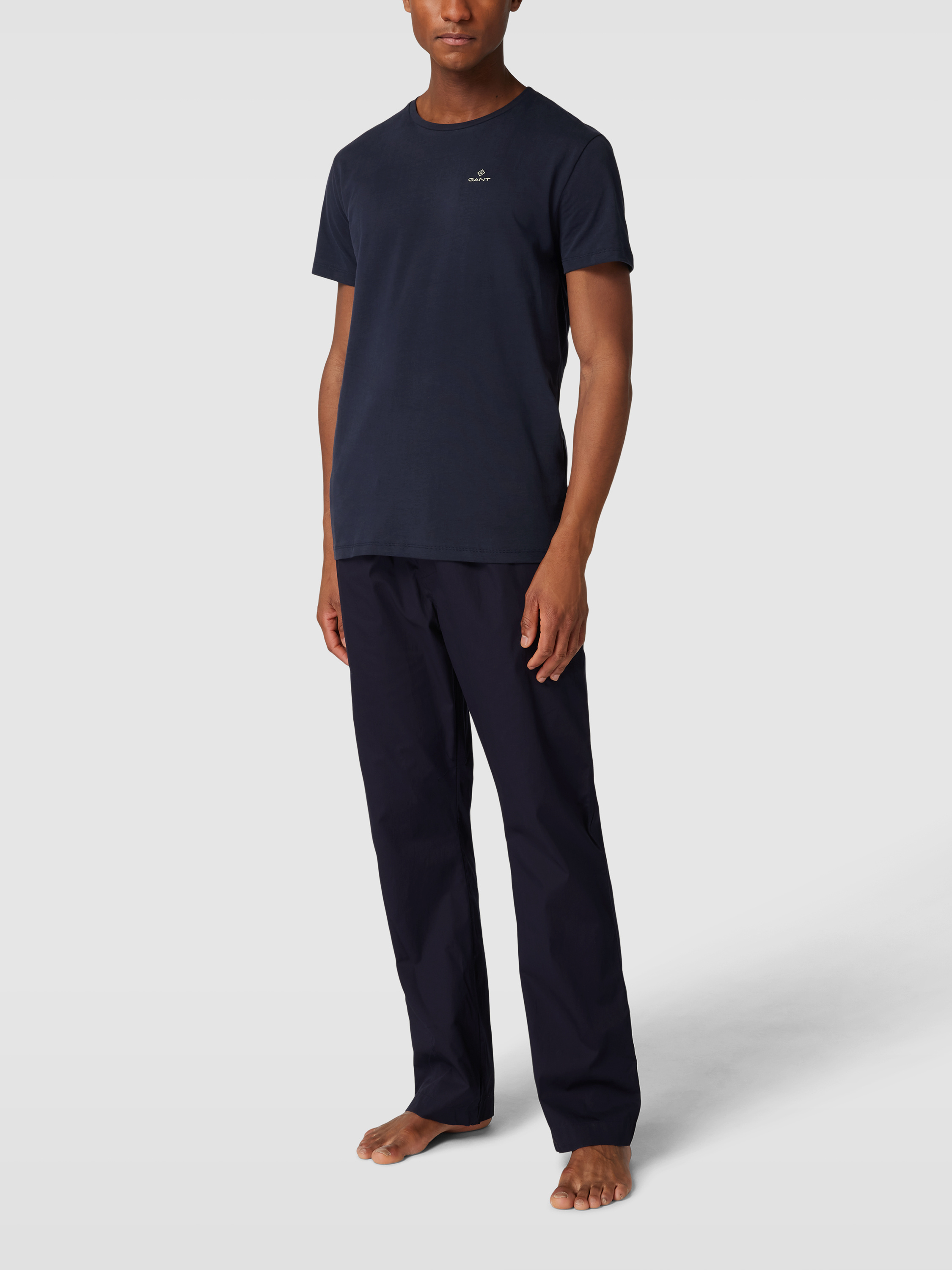 Pyjama Lable GANT Pyjama mit Label-Stitching (dunkelblau) online kaufen
