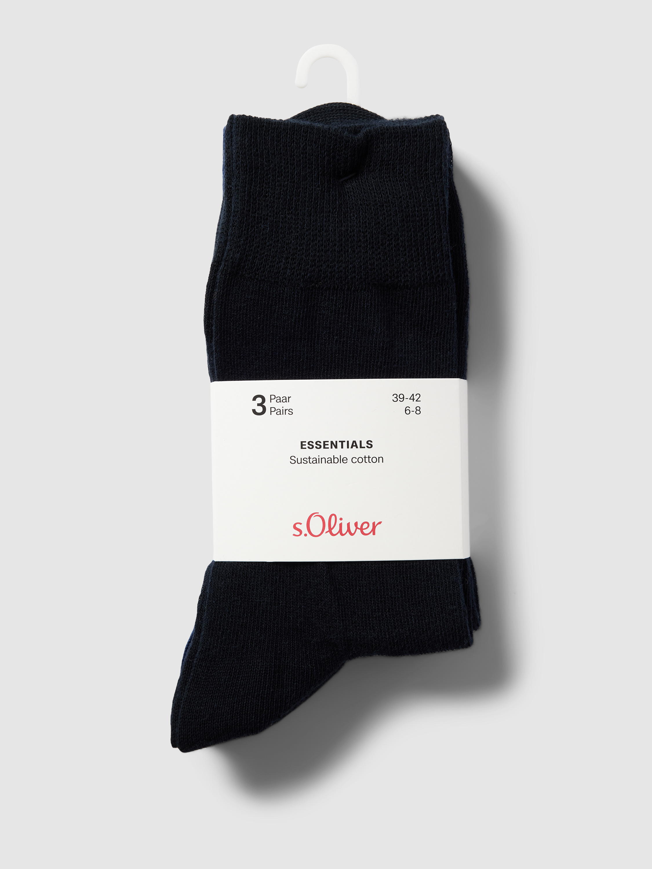 S.Oliver Sneakersocken 3er Pack Unisex – Weiche Baumwolle, Elastische Bündchen