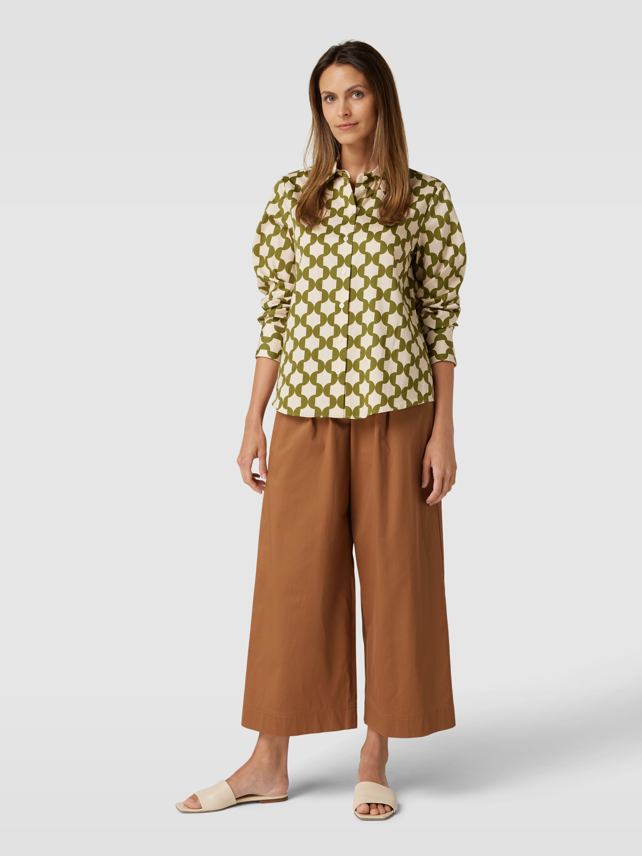 Weekend Max Mara Stoffhose mit Gesäßtaschen Modell 'PLACIDO' (cognac ...