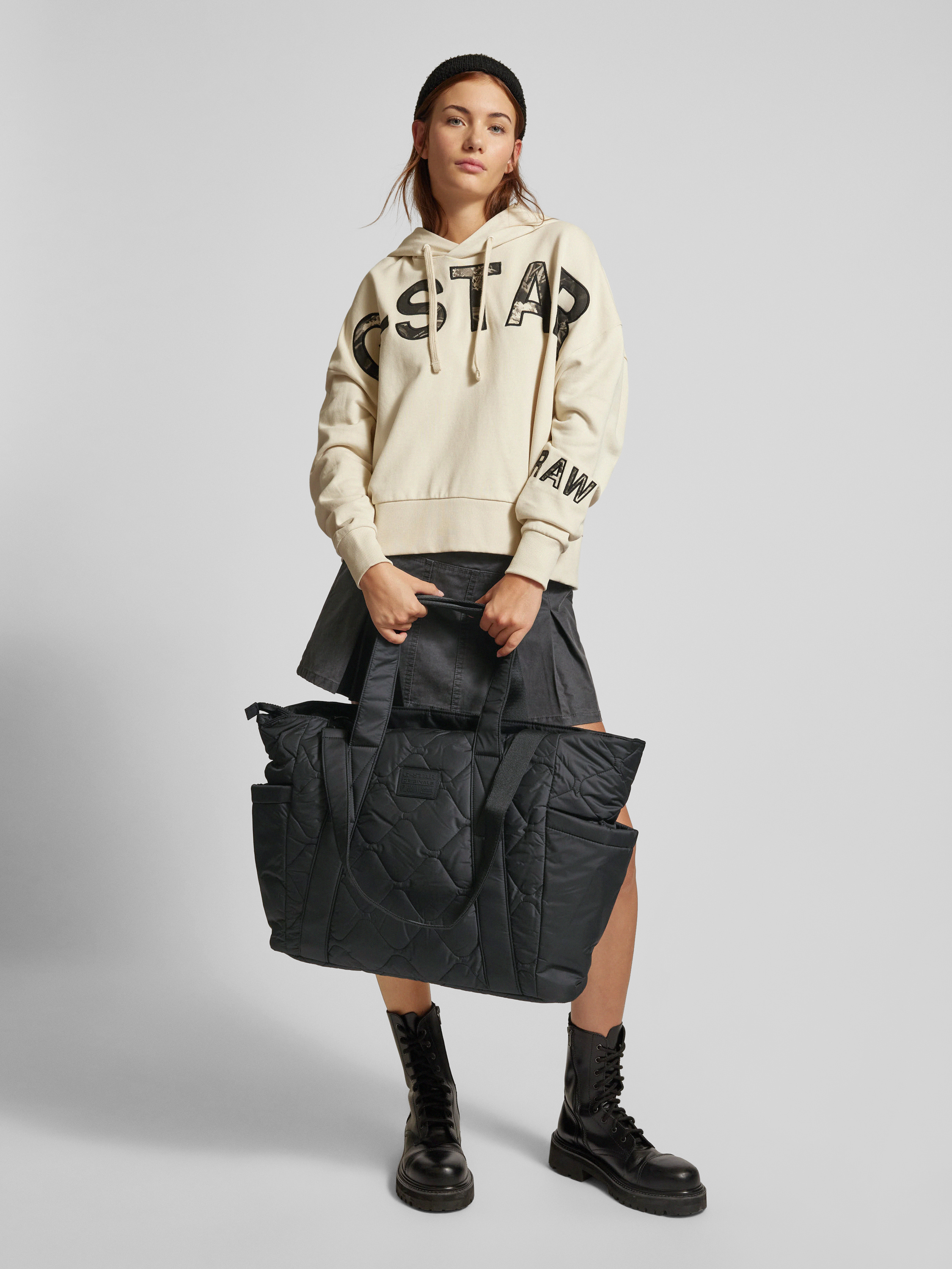 G-Star RAW Tote bag met structuurmotief in zwart online kopen | P&C